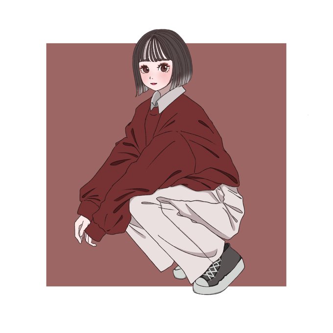 切りっぱなしボブのtwitterイラスト検索結果