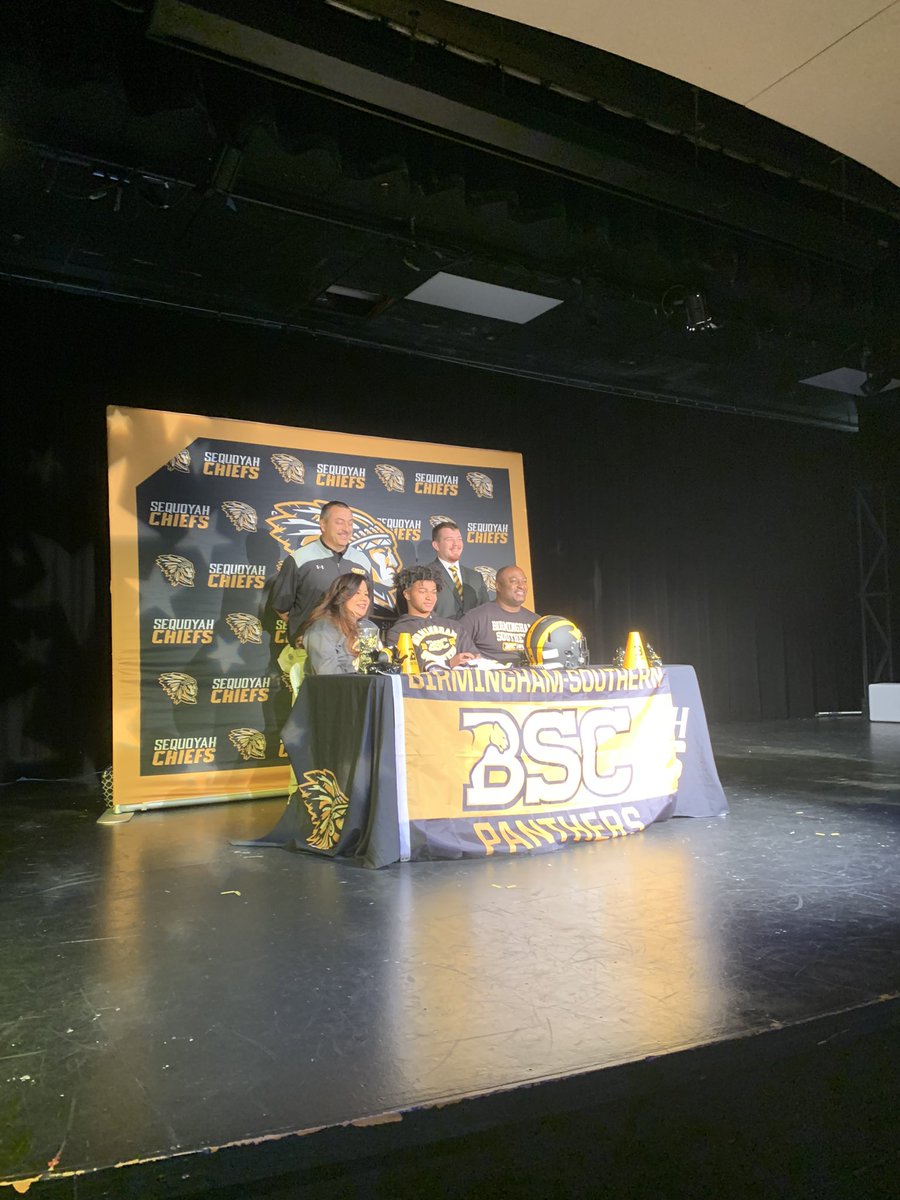 Very proud of Peyton Lucas. Signed his LOI with Birmingham Southern this morning.