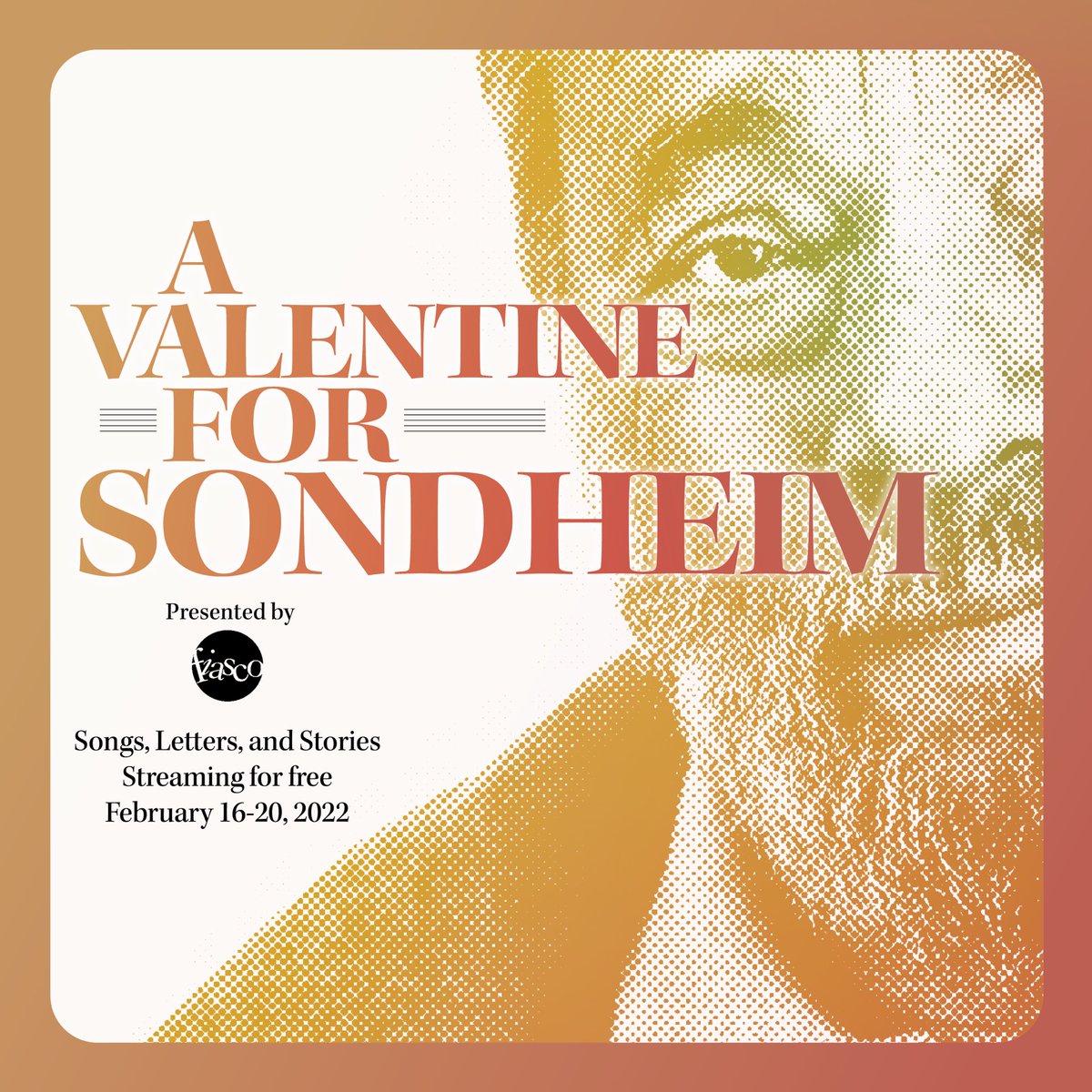 This Valentine’s Day, Fiasco invites you share in our love for the incomparable Stephen Sondheim. Together we’ll celebrate this artistic giant with a recording of an evening of songs, letters, &amp; stories. Tune in virtually 2/16 - 2/20. Tix available free of charge in our bio.❤️