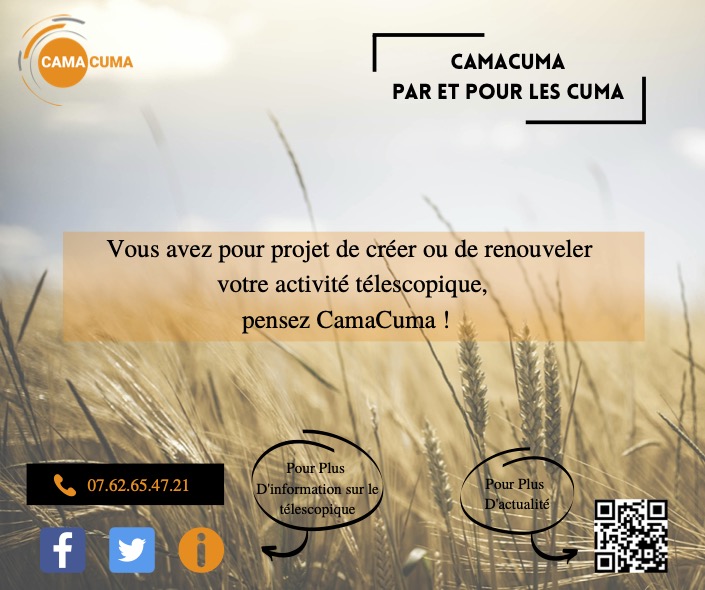 cama_cuma's tweet photo. 🌾CamaCuma c'est par et pour les Cuma 🌾

👉L'objectif de CamaCuma est donc de répondre aux besoins des Cuma à travers des offres flexibles et adaptables, via de la location longue durée ou de l'achat revente. 🐮🚜 https://t.co/2gPdj7XVXf