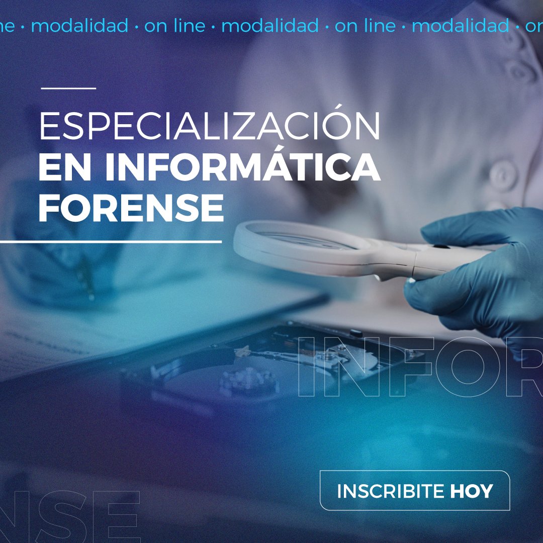 💻¿Qué estás esperando para sumarte a la Especialización en Informática Forense? 
📌De abril a diciembre del 2022 de manera virtual vas a poder capacitarte de la mano de un excelente plantel docente💪

🤓Escribinos! posgrado.informaticaforense.ead@ufasta.edu.ar
