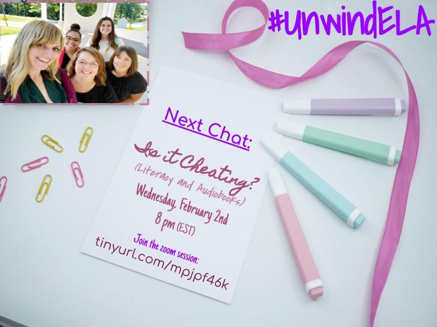 Come join us on your snow day… or rain day! #unwindELA