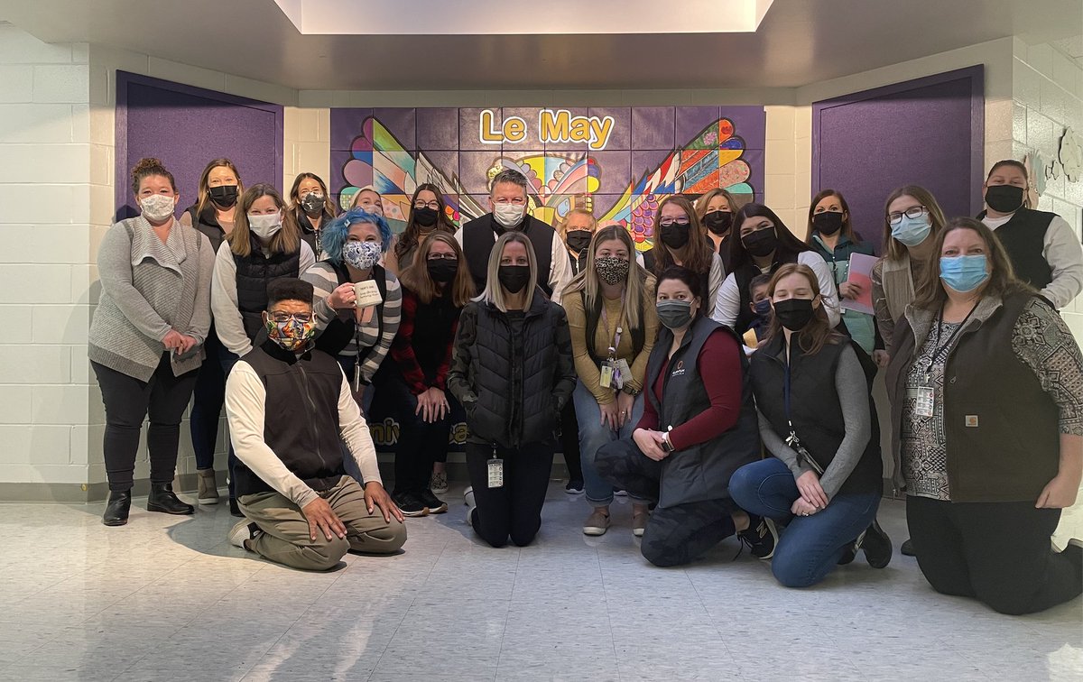 We celebrated our fearless leader, Mr. Mac's half birthday the "VEST" way we know how! Thanks for all you do for LeMay! #aspiretoinspire #championsforchildren
<a href="/BellevueSchools/">Bellevue Public Schools</a>