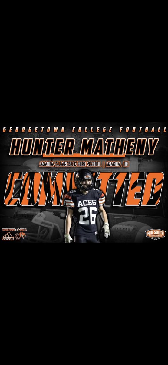 Hmatheny_20's tweet photo. Very excited to announce I’ll be able to keep wearing the orange and black @Gtown_Football! @GtownCoachO @JohnPerin #1and0 #TigerPride #Committed https://t.co/8oJTEhqQ7P