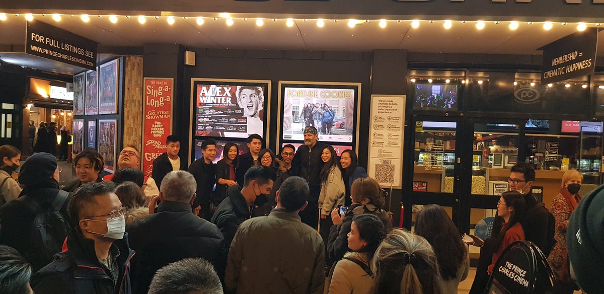 ScreenNorthants's tweet image. Quite a crowd for our Cast and Crew preview screening of @CookiesMovie in London yesterday. Thanks for coming everyone. Look at our lovely cast and Director Brenda in front of our poster! It'll be the premiere next (well, once it's all finished and we sign some deals!).