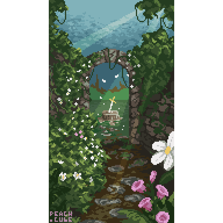 Peach_Cube's tweet photo. I dreamt of a garden so overgrown, the bricks themselves seemed alive
#pixelart https://t.co/pk00xxi9n1