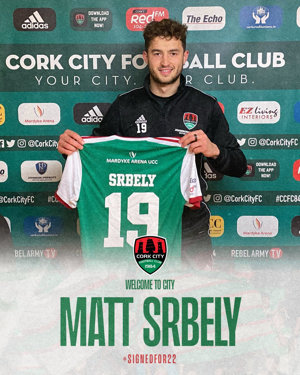 CorkCityFC's tweet photo. ๐๐ฅ๐๐๐๐๐ก๐! โ๐ผ
We are delighted to announce the signing of Matt Srbely, on loan from Tampa Bay Rowdies for the 2022 season!
Welcome to City, Matt! ๐ช๐ผ
โก๏ธ https://t.co/zyI6gb8iex
#CCFC84 | #SignedFor22 https://t.co/XSW8k4zPOE