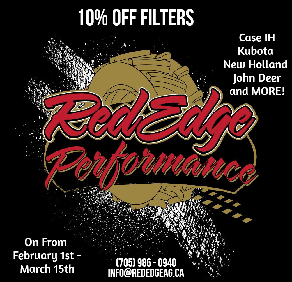RedEdgeAG's tweet image. 10% OFF ALL FILTERS 

Reach out to our sales team for pricing on any and all filters you may need for your equipment. 

Feel free to call us at (705) 986-0940 
or email us at info@rededgeag.ca