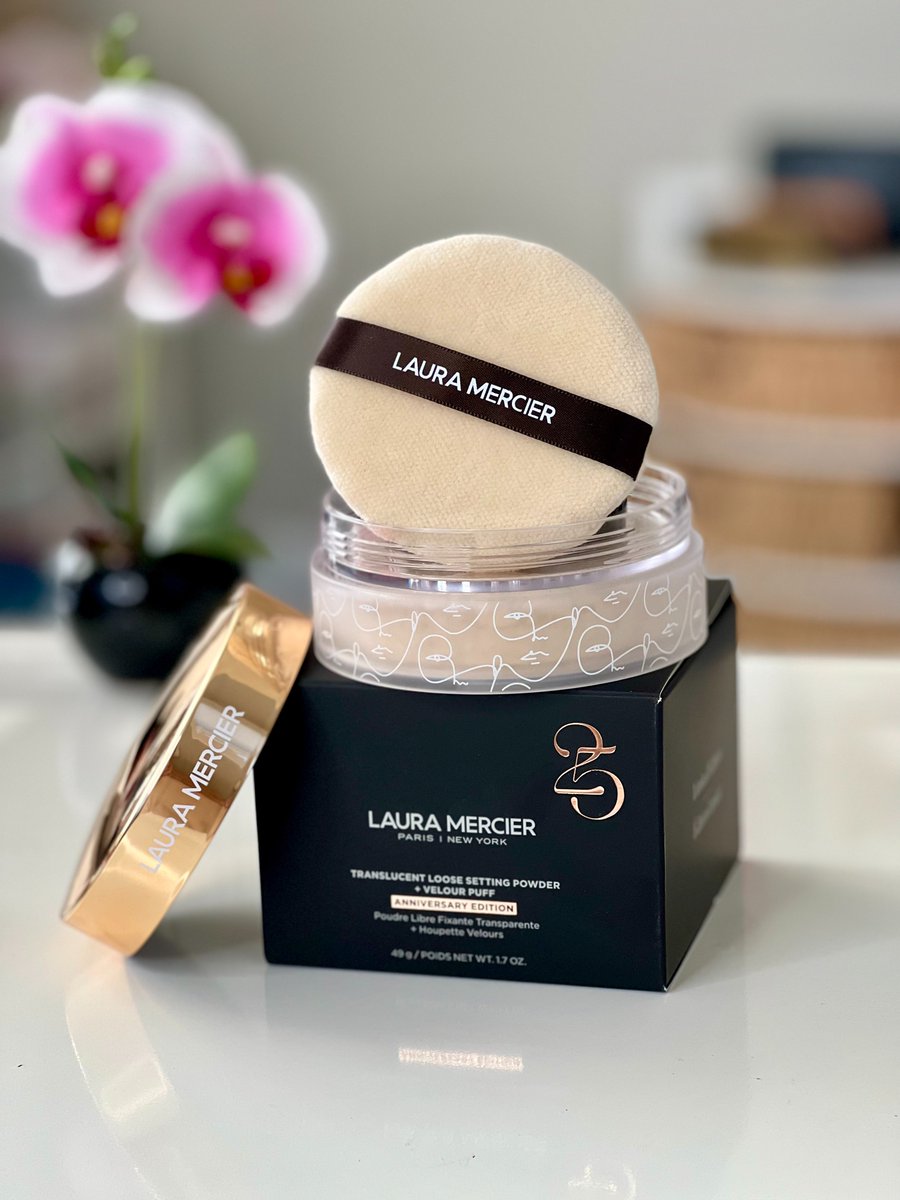 Limited Edition of my GO-TO setting powder from <a href="/lauramercier/">Laura Mercier</a> and it’s JUMBO sized with a beautifully designed container!🙌🏼 #YesPlease 

Y’all know I live and die by this powder for my mature skin.

rstyle.me/cz-n/f643jdbrqe