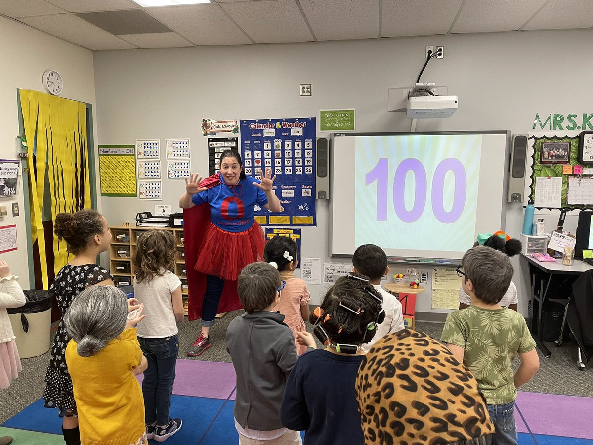 Zero the Hero came to save the day in Kindergarten for the 100th day of learning! #HayesHawks <a href="/HayesHawks/">Jeanette Hayes Elem</a> <a href="/Guajardo_JHE/">Mrs.Guajardo</a> <a href="/JHEKindergarten/">JHE Kindergarten</a> <a href="/claudia_zubia/">Claudia Zubia</a> <a href="/Kristen33521200/">Kristen Combs</a> <a href="/kabishop15/">Kelly Bishop</a> @J__Kouba
