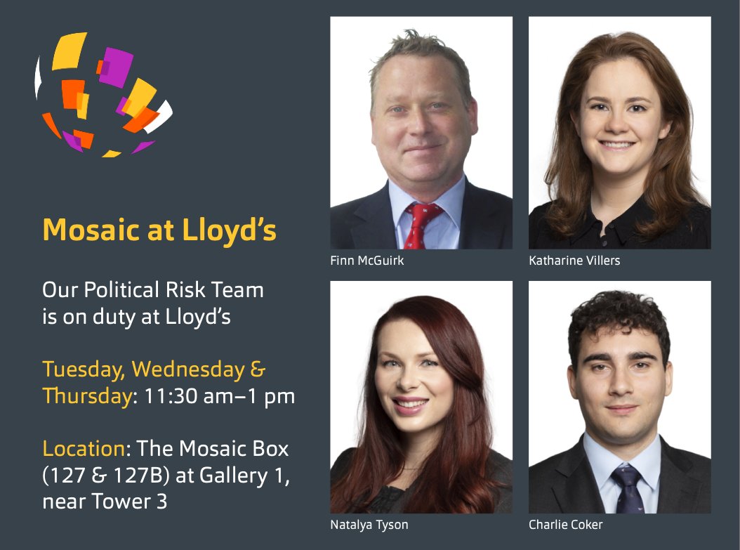 🗣️We're in the house! Meet our political risk team at Box 127 & 127B in the @LloydsofLondon Underwriting Room 3 days a week #LloydsPeople #BackInTheRoom