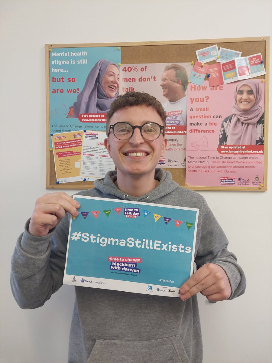 Happy #TimeToTalk day!  

Here is Chris, Community development coordinator <a href="/LancsMind/">Lancashire Mind</a> 

#StigmaStillExists