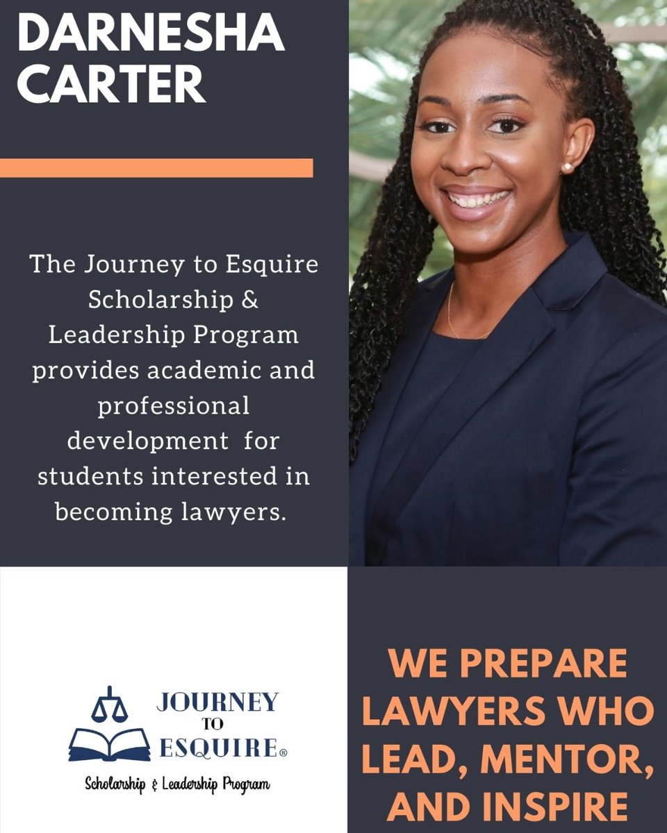 JourneytoEsq's tweet photo. ⚖  We are so excited to have a great group of law students and lawyers in the Class of 2022. Welcome Board Member Darnesha Carter.
Support us and visit our website for more! https://t.co/Z2LPFgHqPH
#stetsonlaw #cooleylaw #TheFloridaBar https://t.co/YL5iFO0K6f