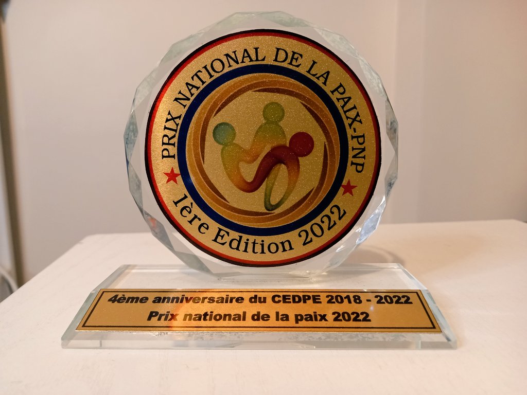 CExtremisme's tweet photo. #CEDPE
A l'occasion de son quatrième anniversaire le CEDPE offre pour la 1ère fois au Tchad le Prix National de la Paix le jeudi 10 Février au CEDPE à N’Djamena. https://t.co/FbdE5aKEQm