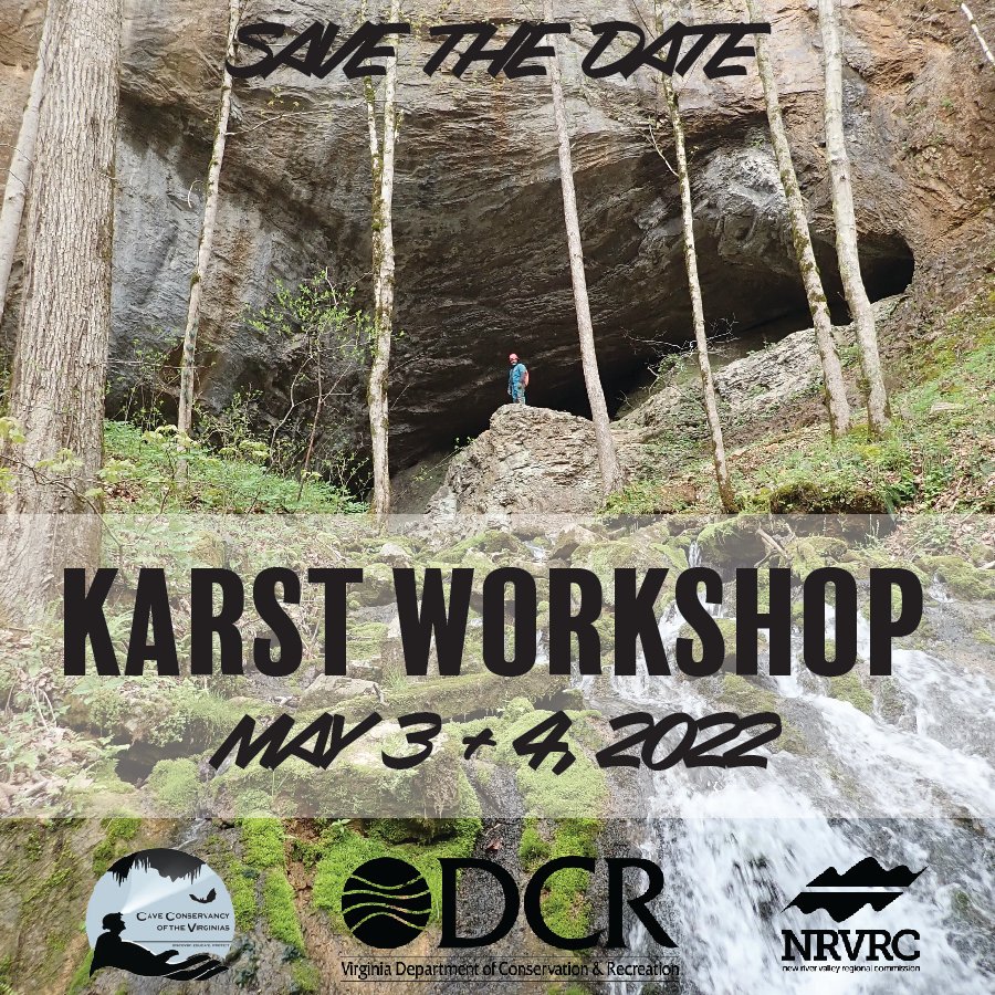 NRVRCtweets's tweet photo. Everyone is encouraged to attend! Learn about challenges posed by karst to land development, sensitivity of karst landscapes to pollution, extensive cave systems and underground streams, and much more. Contact, nicole@nrvrc.org. https://t.co/Er4r9YhxWP