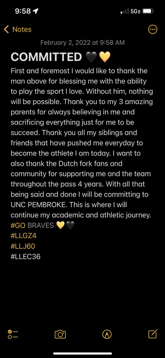 _ethanbenson's tweet photo. 1000% COMMITTED @CoachPetrocelli @UNCP_CoachRich @UNCP_Football @UNCP_Sports https://t.co/q1BIMXimbS