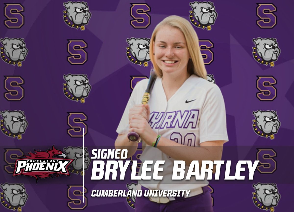 #SigningDay

Brylee Bartley has chosen to continue her education and softball career at <a href="/CumberlandU/">Cumberland University</a> 

#OnlyOneSHS <a href="/SMYRNASOFTBALL/">SHSSOFTBALL</a>