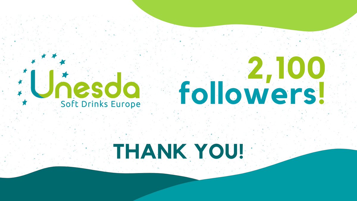 UNESDA's tweet photo. 2,100 followers 🥳
Thank you for joining us in our journey to deliver
#FullCircularity for #BeveragePackaging in Europe & ensure that the #healthier choice becomes the easy choice
➕ℹ️👉https://t.co/VVARVsnbQk
Be sure to also follow us on LinkedIn ➡️https://t.co/phl1WddFxD https://t.co/p09JM53rC4