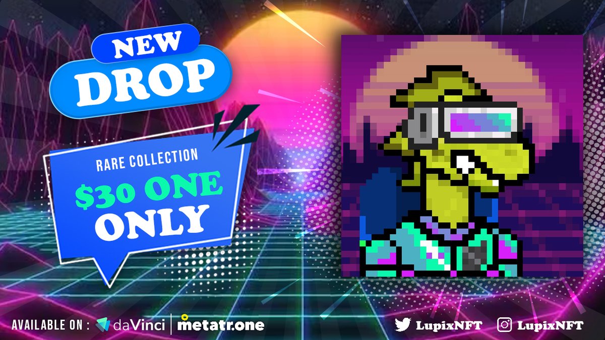 🔥NEW DROP🔥
Rare collection of Lizarus the lizardman 💥
You can find it at 👇

Davinci Gallery : 
davinci.gallery/view/0xfcb090b…

Metatrone :
metatr.one/#/profile/0x2f…

#NFTCommunity #NFT #NFTs #NFTdrop #HarmonyONE $ONE #Lizarus #rarecollection