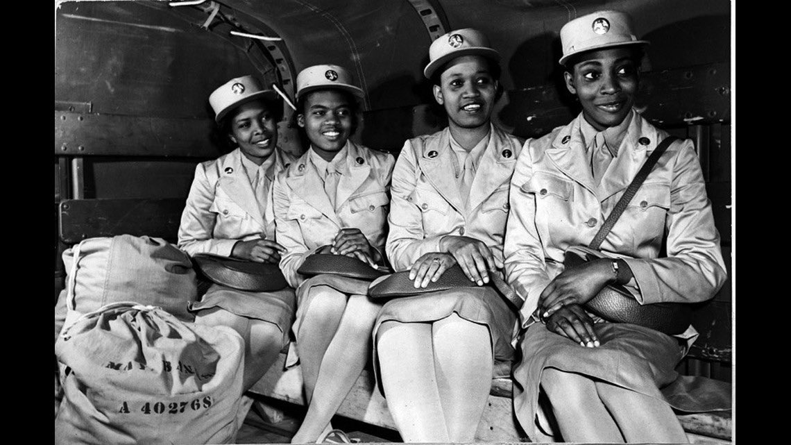 marloj1005's tweet photo. The 6888th Bn was an all black female central postal bn. They created a new tracking system for processing mail clearing 6 mos of backlogged mail in 3 mos. “No mail, low morale”. Their support to US mil in the Euro theater was essential. #BlackHistoryMonth #lkbhf #BlackHistory https://t.co/HXLsJmY5I4