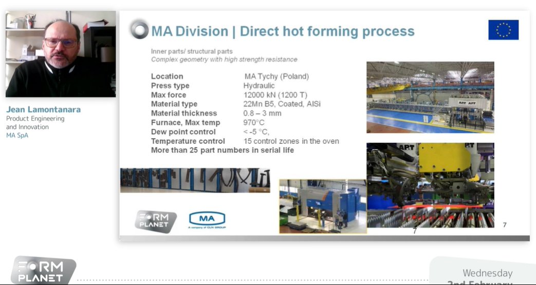 Formplanet_EU's tweet image. We arrived at the end of this #FormPlanet Final Conference session with Jean Lamontanara from @cln_group talking about hydrogen induced delayed fracture of Press Hardened #Steels #PHS

👉cutt.ly/FinalConference