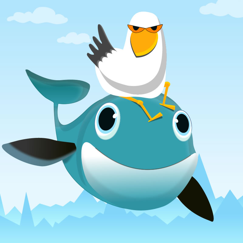 -What are you staring at, never saw seagulls? Retweet! 

#WHALES #NFTCommunity #Solsy #characterdesign