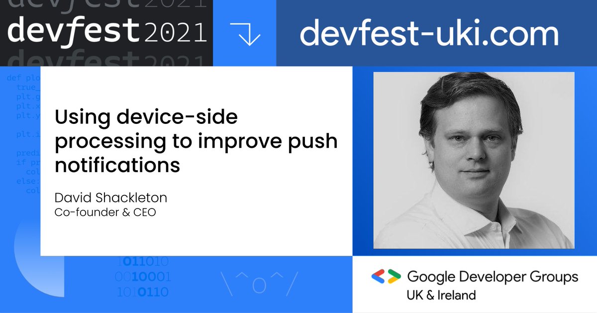 📺Watch @OpenBackHQ ‘s talk “Using device-side processing to improve push notifications” and catch up on all the talks here bit.ly/devpartyYouTube #devfestuki #ai #ml #cloud #devops #webdevelopment #mobile #android #diversity #inclusion #womenintech