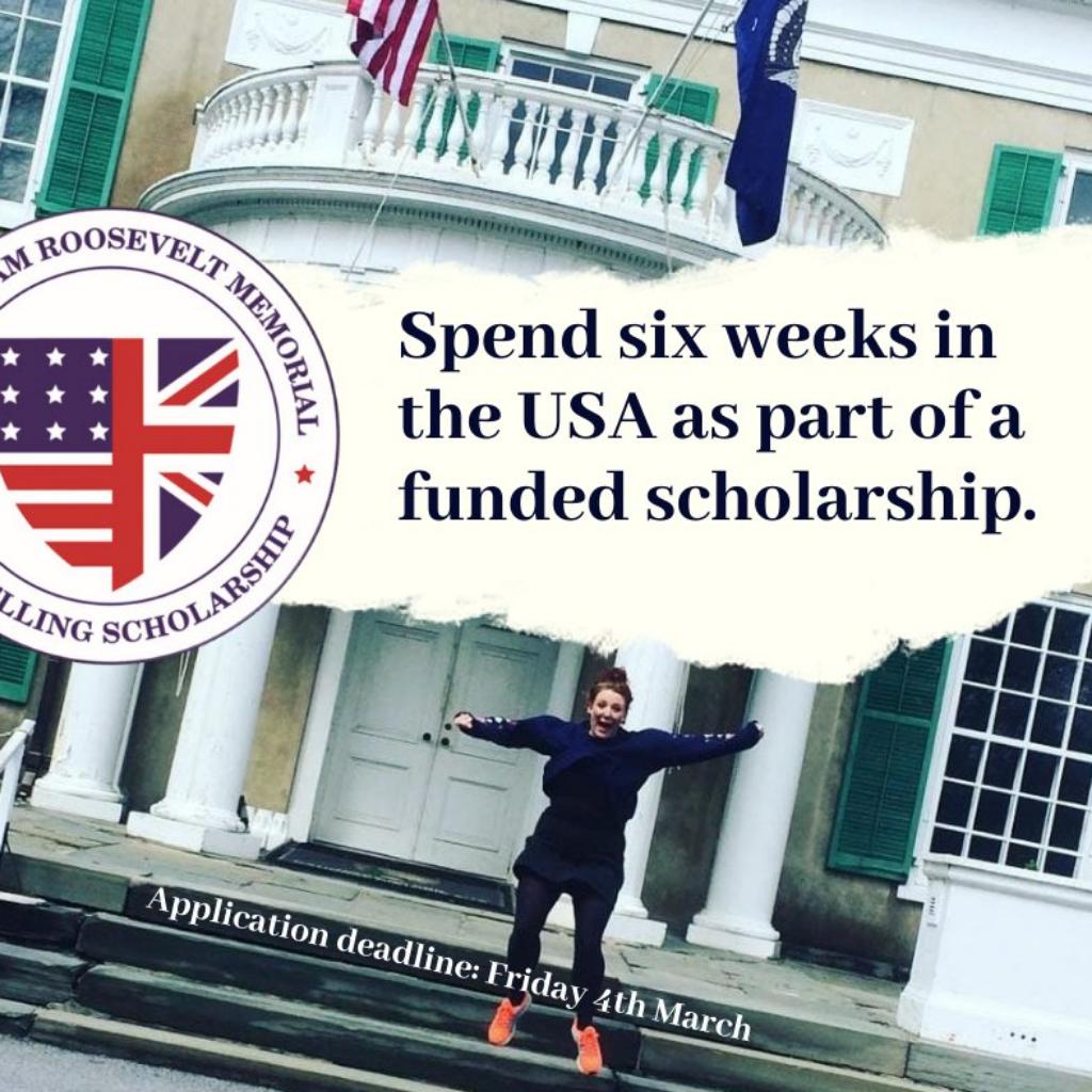 The Nottingham Roosevelt Memorial Travelling Scholarship is now accepting applications for 2022! Successful applicants will be funded to spend six weeks in the USA investigating a project of their choice.

soci.es/eb7

<a href="/NottsRoosevelt/">Nottingham Roosevelt Scholarship</a>