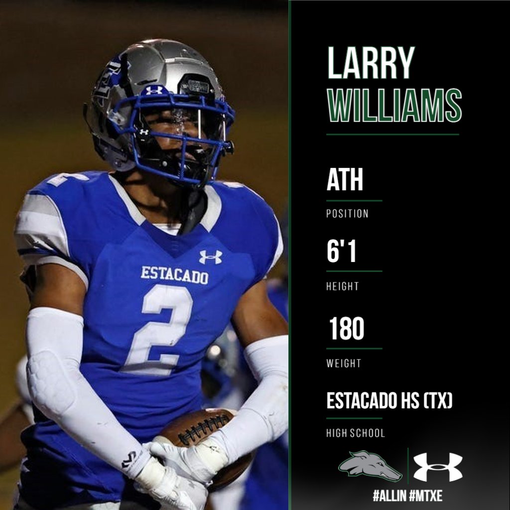 ENMUAthletics's tweet photo. FB | Larry Williams comes to @ENMUFootball from Estacado HS! Welcome to the Greyhound family, Larry! 
#ENMU #ALLIN #MTXE https://t.co/hEEmu5y0vE