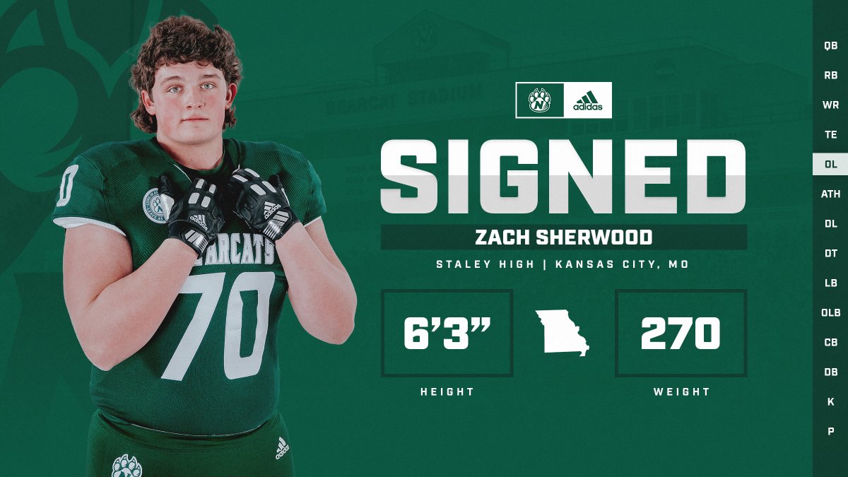 Northwest Football (@nwbearcat_fb) on Twitter photo Another stud up front on the OL. Bearcat Nation rise up to welcome Zach Sherwood. Zach is a OL from Staley HS. #BEARCAT22TANDARD <a href="/ZacharySherwo10/">Zachary Sherwood</a> Another stud up front on the OL. Bearcat Nation rise up to welcome Zach Sherwood. Zach is a OL from Staley HS. #BEARCAT22TANDARD <a href="/ZacharySherwo10/">Zachary Sherwood</a>