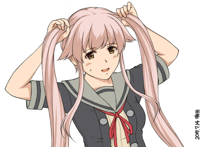 ちょっと前のやつも。もうツインテの日終わってしまったけど。今日は節分なので…何か巻いてるやつを買って帰ろうかな。 