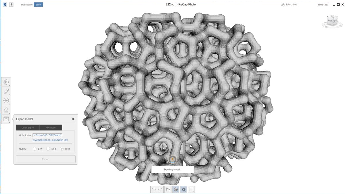tomo1230's tweet image. #Fusion360 🍑
これで終わりではない🤔
もう一工夫😆
#Netfabb #Lattis #Recap
