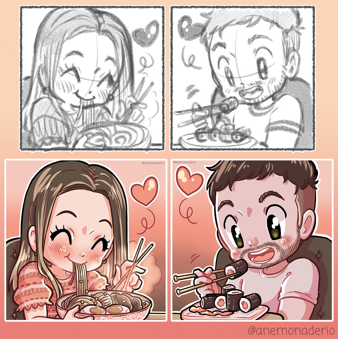 Matching avatars for @/hiirikko on instagram and her boyfriend! Guys, you gotta order more of th