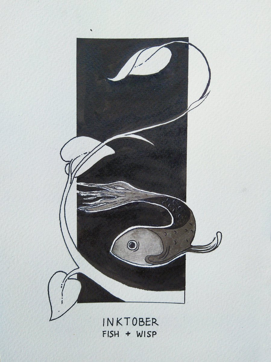 I have painted this fish for
#inktober2020.
'Fish' was the first prompt that year.

Ink on paper.

#Inktober
#illustration
#3dart