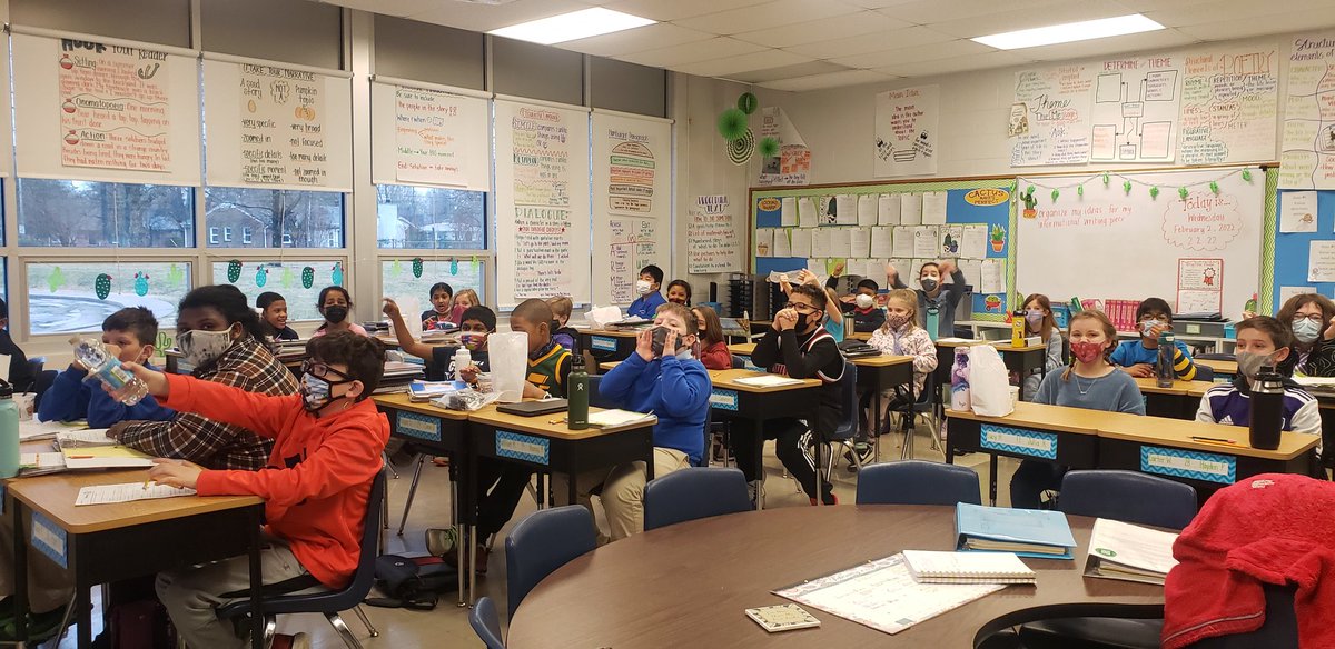 mrsherberger's tweet image. We were on pins and needles this morning seeing if Phil would see his shadow or not. Picture 1 is Phil and then 2 is our reaction to his prediction! #nomorewinter #ilovemyjob #ghlionpride #funin4th @GreathouseElem