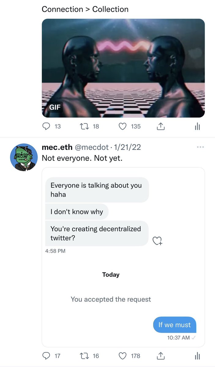 mecxist's tweet image. If you know me at all, you know I’m team
#CONNECTIONOVERCOLLECTION 
So re: my stats
IT’S THE MENTIONS FOR ME!!! 🥰 
- - - 

My ask to you all:

Share something you learned from me over the past year that you share with your folks (be sure to @ tag me 👈🏾)
I’m tryna see summin’ 😏