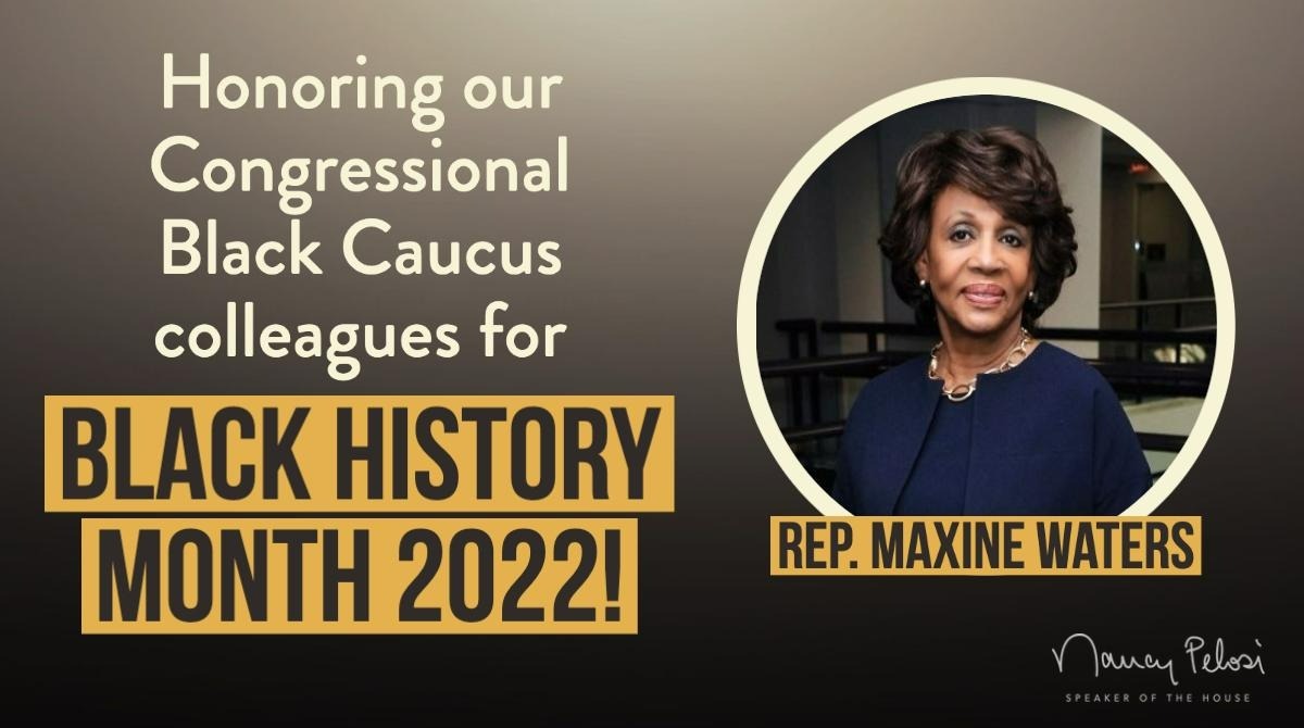 Congresswoman <a href="/MaxineWaters/">Maxine Waters</a>, a veritable force of nature, puts her power to work for women, children, people of color and the poor. She saved countless jobs by ensuring capital access to underserved Black businesses to keep their doors open through COVID. #CA43 #BlackHistoryMonth