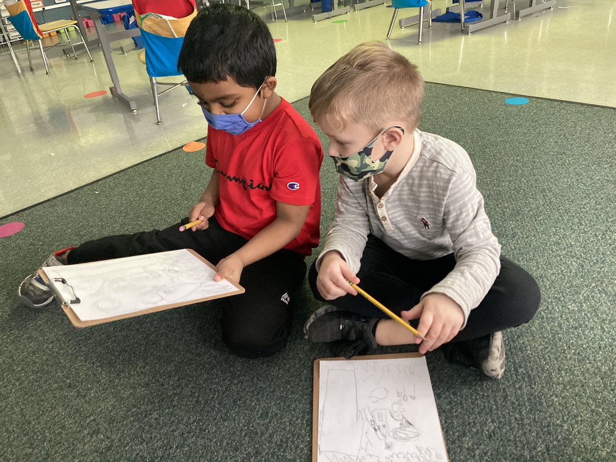 “Yo ho yo ho, a pirate’s life for me”🎶🏴‍☠️ <a href="/MissTaboni/">Miss. Taboni</a> ‘s class did a wonderful job drawing pictures, using measurement attributes &amp; positional words, to help the pirates draw their houses in Math today. <a href="/maplemere/">MaplemereElementarySchool</a>
