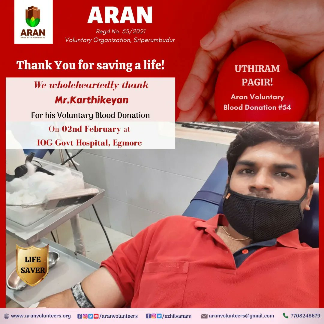 aranvolunteers's tweet photo. A Good Day Today ❤️
We have coordinated 3 Voluntary Blood Donors today.
Donor ❣️ Coordinator
Mr.Suresh Raghavan ❣️ Mr.Kavi Rajan
Mr.Karthikeyan ❣️ Mr.Karthick
Mr.Vignesh ❣️ Mr.Karthick
#அரண் #Aran #NGO #BloodSupport https://t.co/prTyYpMm53