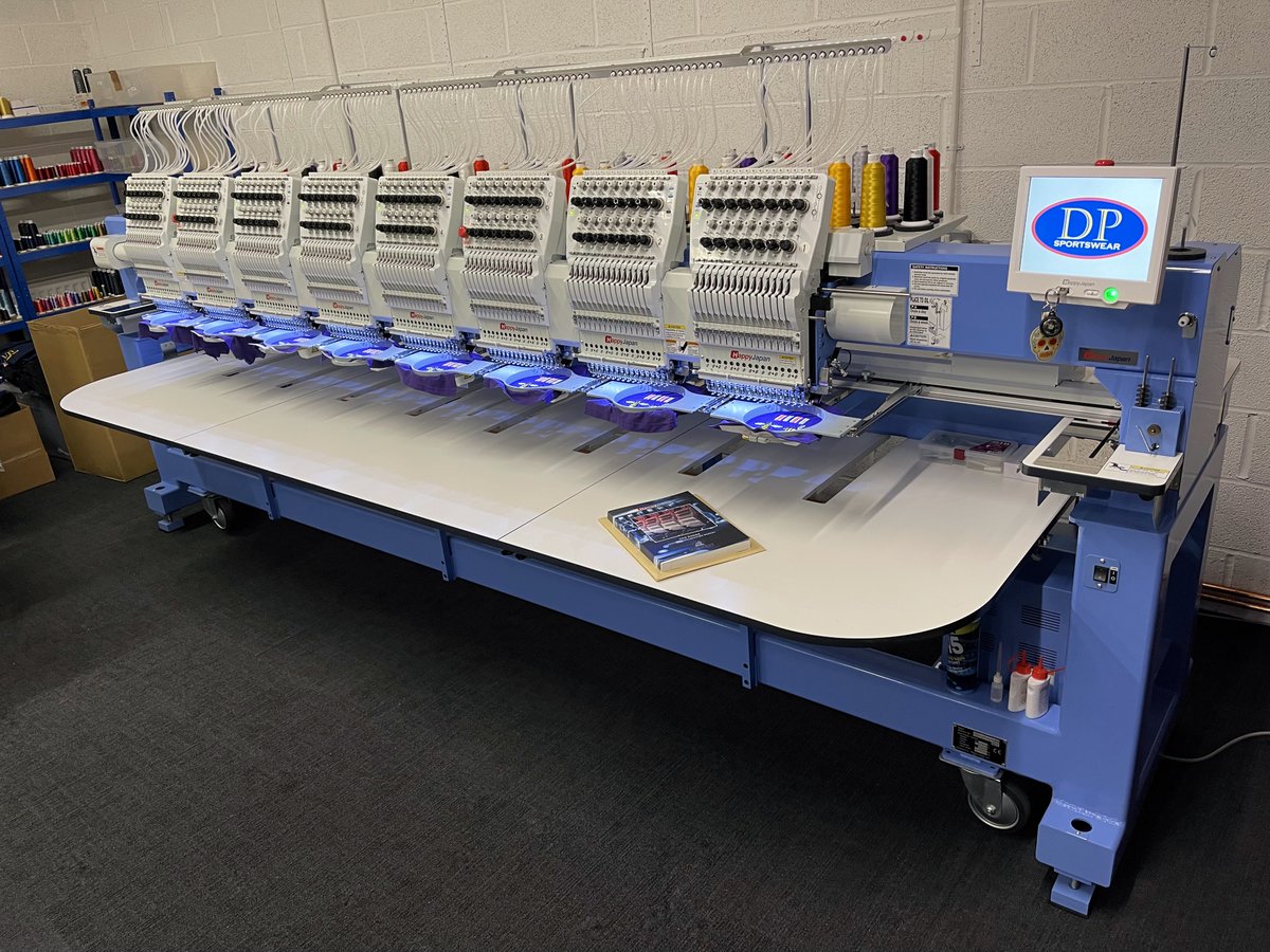 HappyJapan = Happy customer...  another new machine delivered and installed 😁👌 #Embroidery #happyJapan #EmbroideryMachine #happy #Midwest #ukembroidery #multihead #HCR3 #MachineEmbroidery