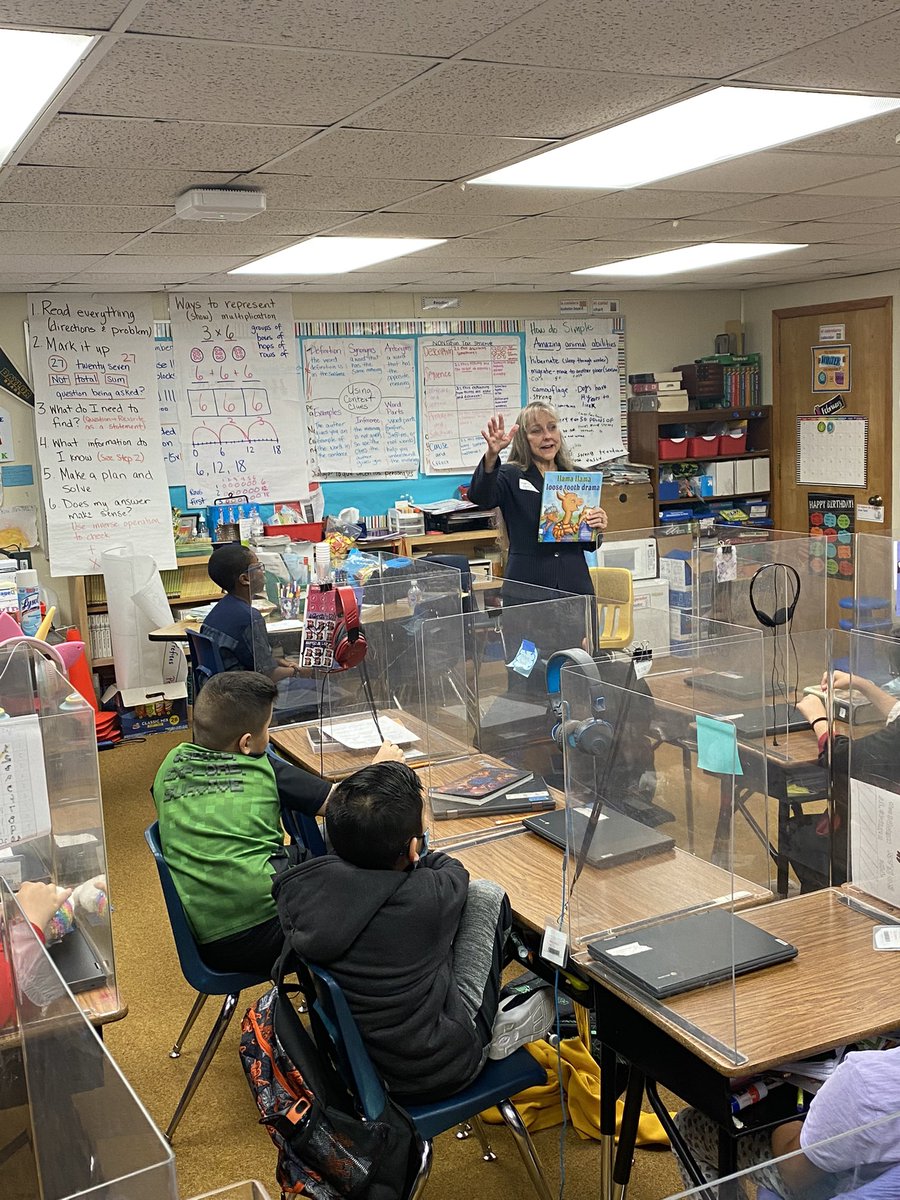 NSal_411's tweet photo. Thank you Deborah Morris for supporting us #WorldReadAloudDay with great stories. @Hillside_Eagles @garlandtxgov https://t.co/z95XcPAqQd