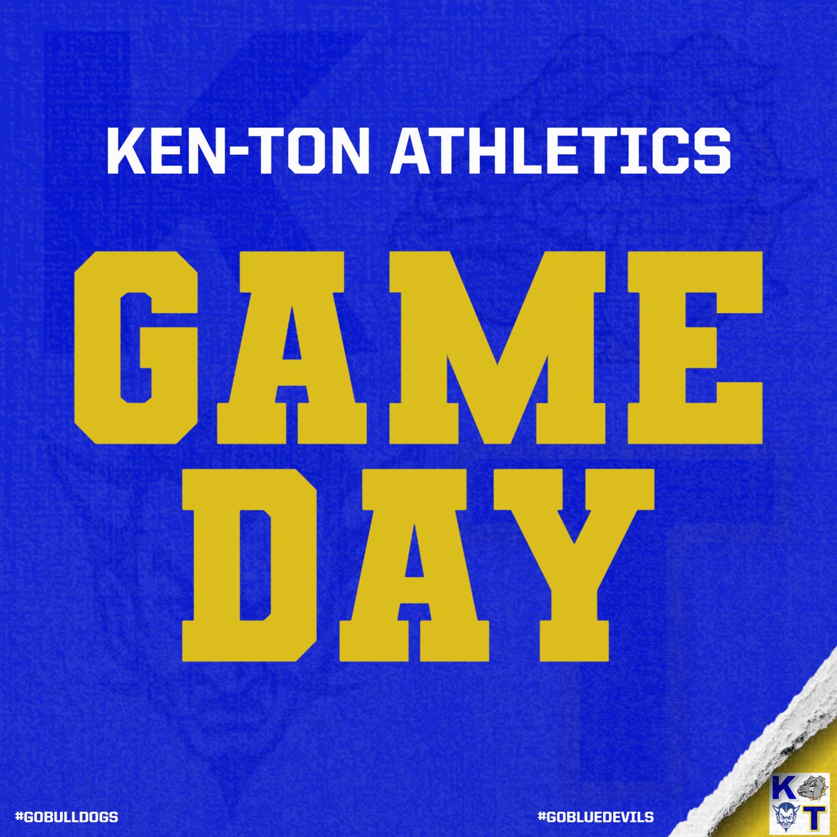 KenTonAthletics's tweet photo. Game Day! Good luck athletes and coaches! #GoBulldogs #GoBlueDevils #GoDevilDogs https://t.co/pWEPGNEE80
