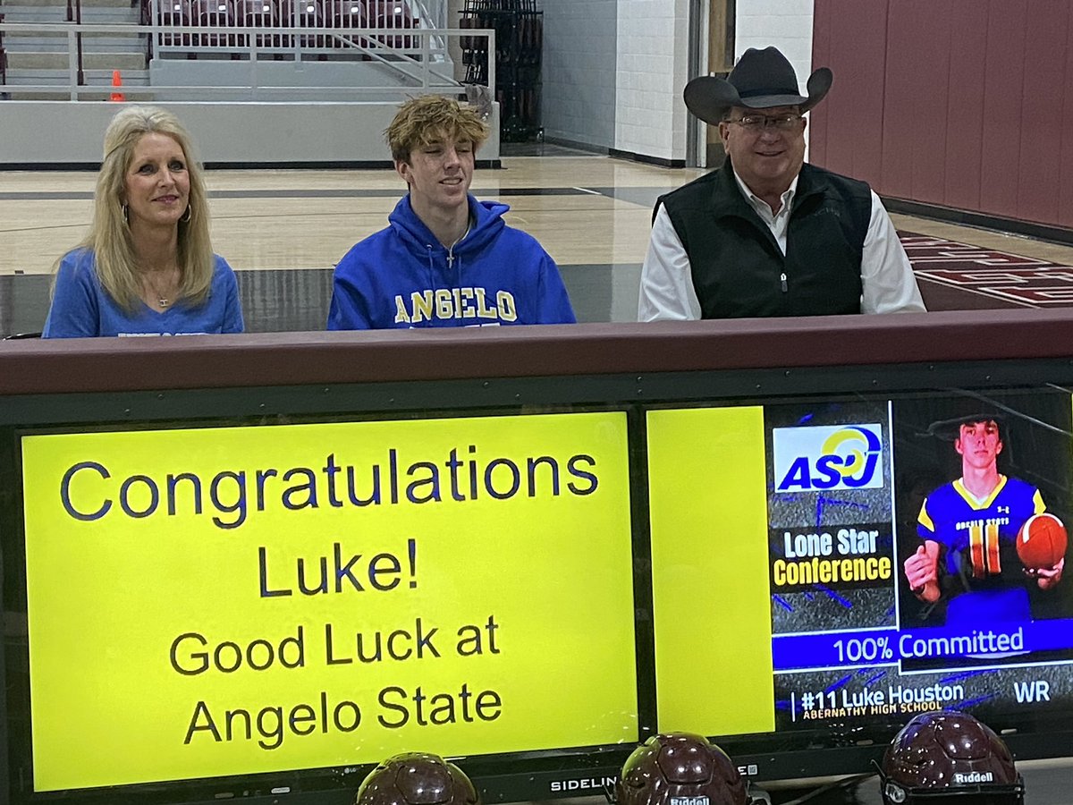 National Signing Day
Abernathy’s Luke Houston signed to play football at Angelo State
