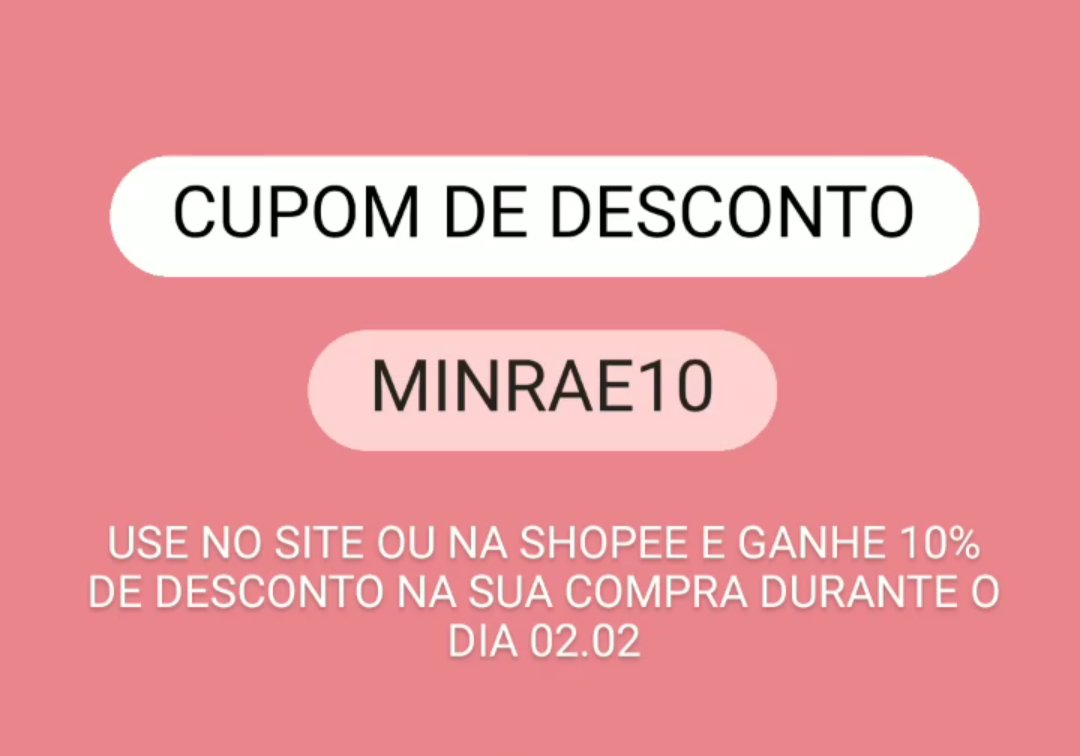 Shopee.com.br/minraestore
minraestore.com.br