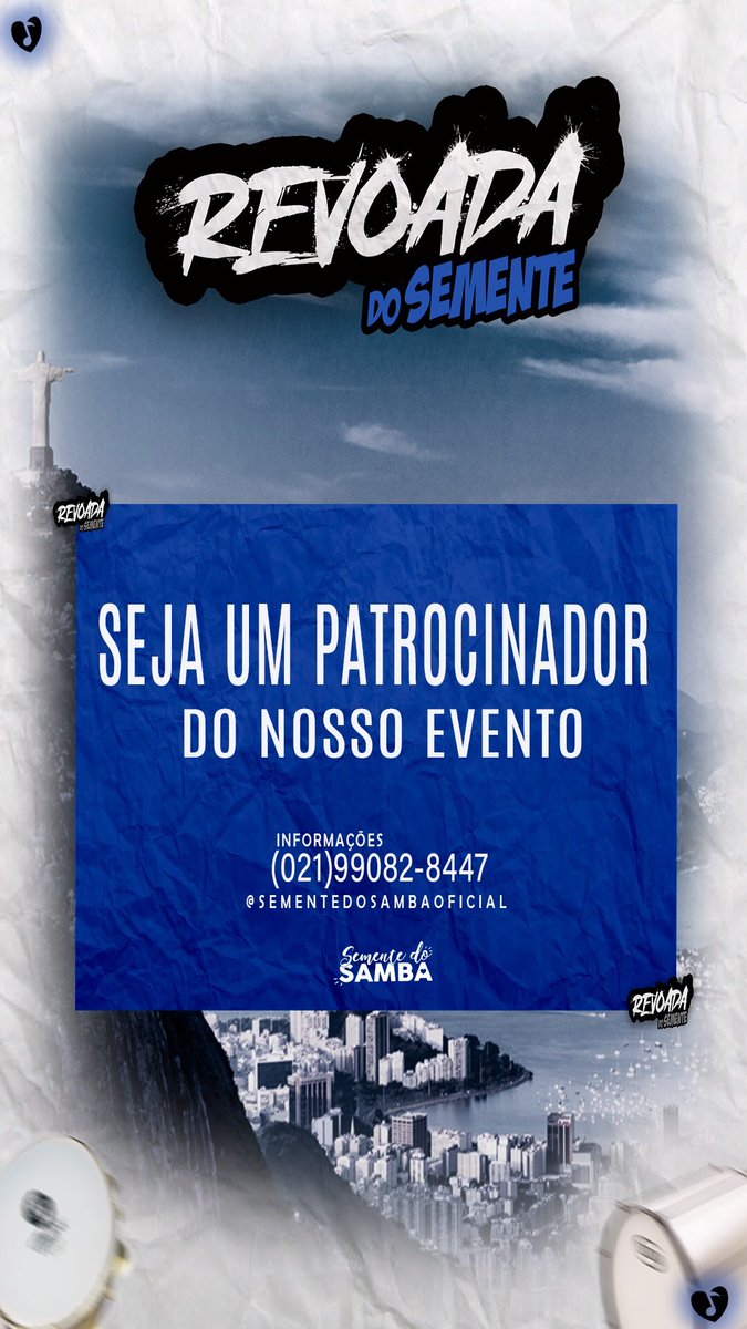 sementedosamba_'s tweet photo. Seja um patrocinador do nosso evento ! 🚀 https://t.co/yOdTT7GNrH