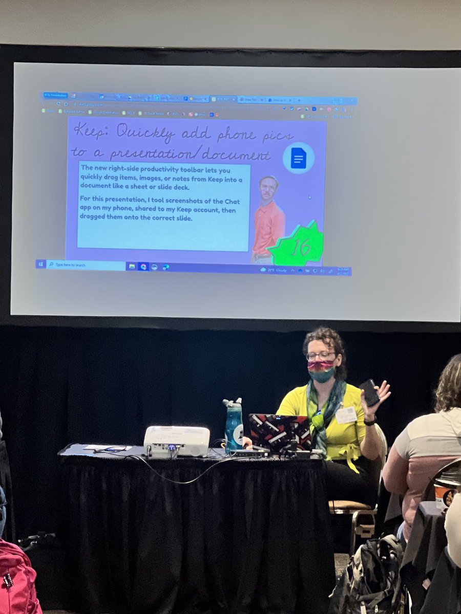 Heidi_NCCE's tweet photo. NCCE ⁦@IdahoEdTech⁩ conference ⁦@ehdowney⁩ sharing to a packed house aka STANDING room only. #IamNCCE https://t.co/lfgfajNGtO
