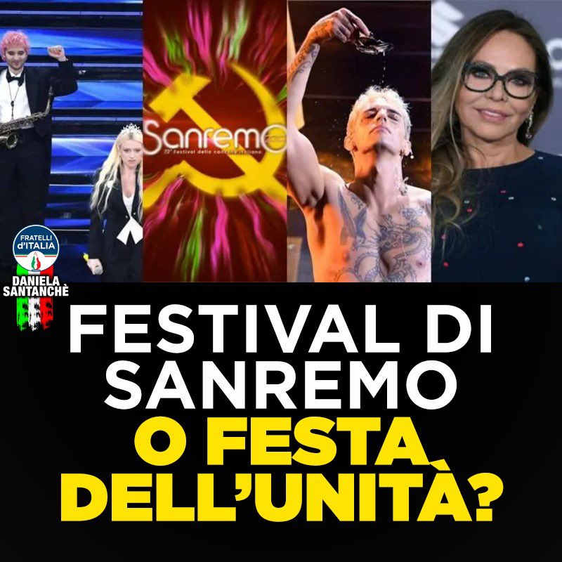 DSantanche's tweet photo. Messaggi pro #cannabis, pugni chiusi, battesimi... La Festa dell'Unità ha preso il posto del Festival della canzone italiana
#sanremo https://t.co/bcEEXLuy6k