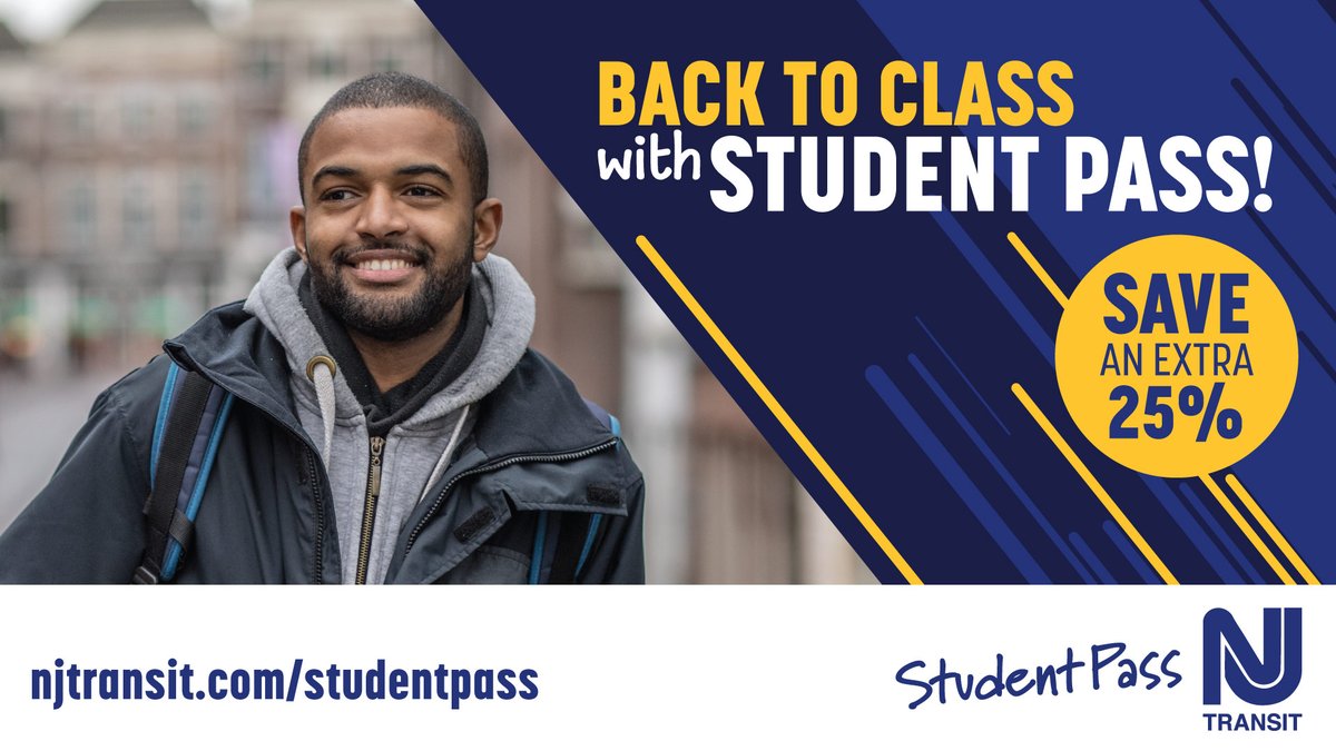 Roadrunners heading to class via <a href="/NJTRANSIT/">NJ TRANSIT</a>’s bus, rail or light rail systems can save an extra 25% thanks to the “Buy 3 Months, Get 1 Month Free” Student Pass! njtransit.com/studentpass