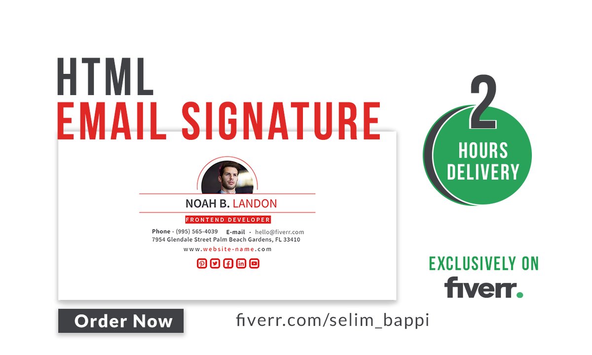 selimurarji's tweet image. #Email_signature
#html #emailsignature #htmlsignature #clickablesignature #htmlemailsignature #Outlooksignature #Gmailsignature

#professionalemail #email #emailtemplate #applemail 

#Order_Email_Signature
fiverr.com/share/eQvdmg