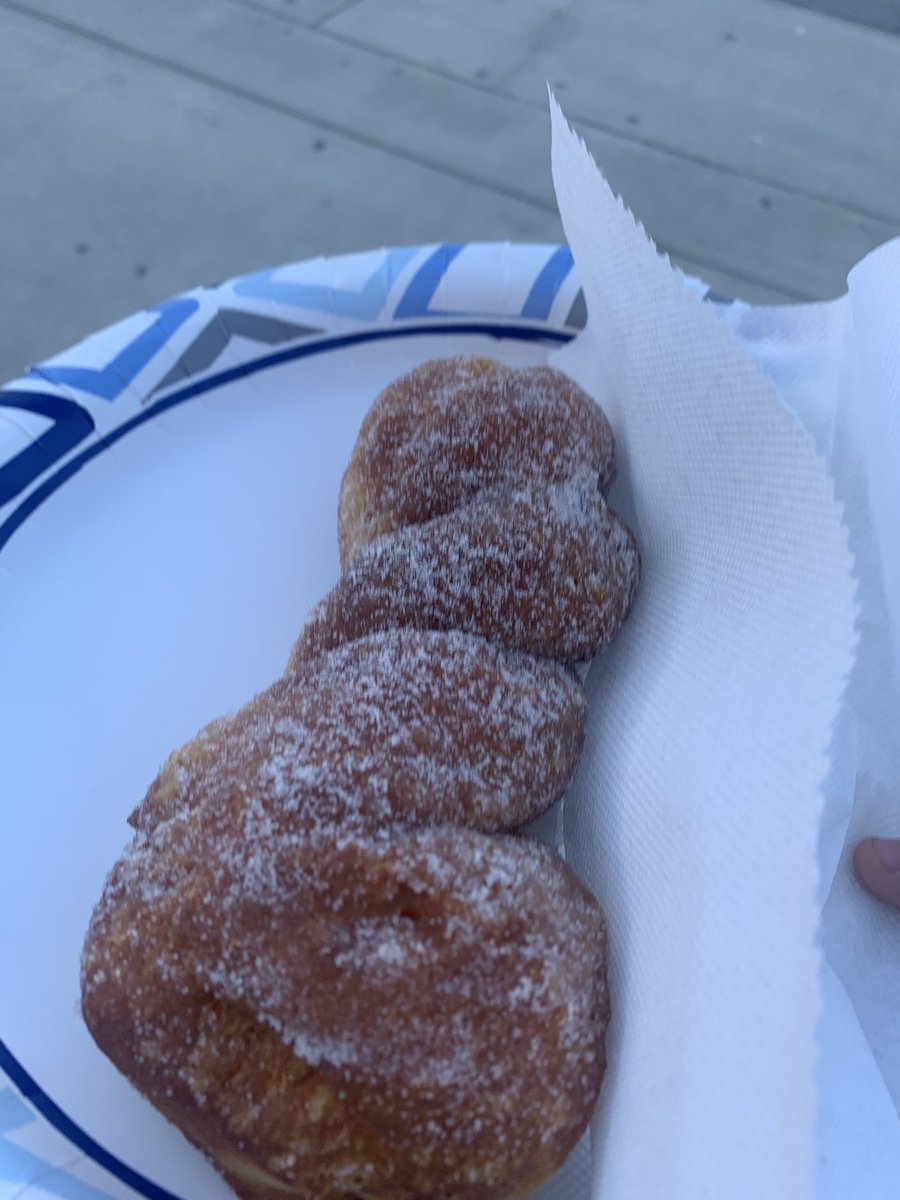 I got a donut :) I saw my old speech teacher and she had donuts and gave me one :)